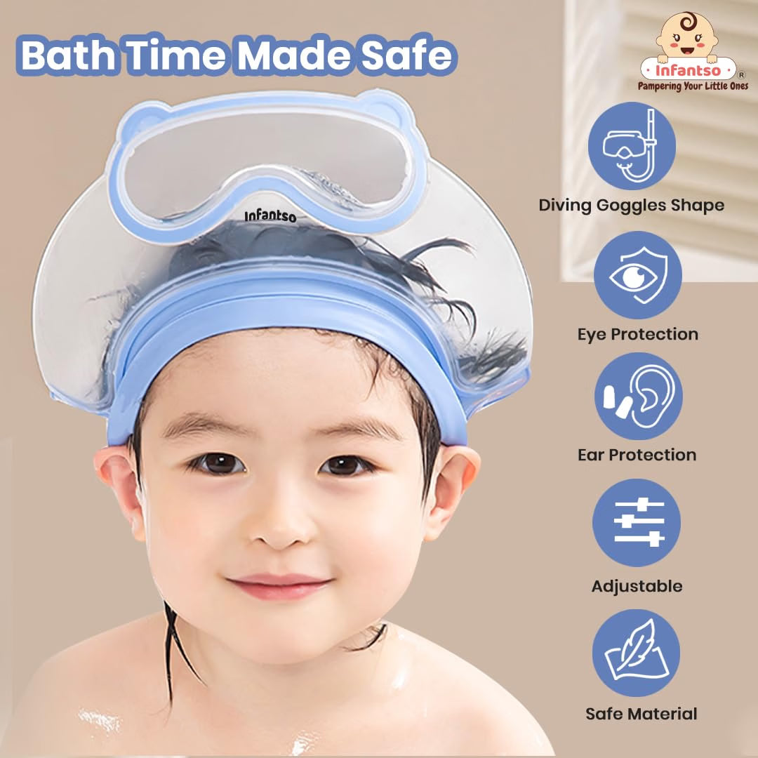 Baby Silicone Shower Cap With Visor Guard