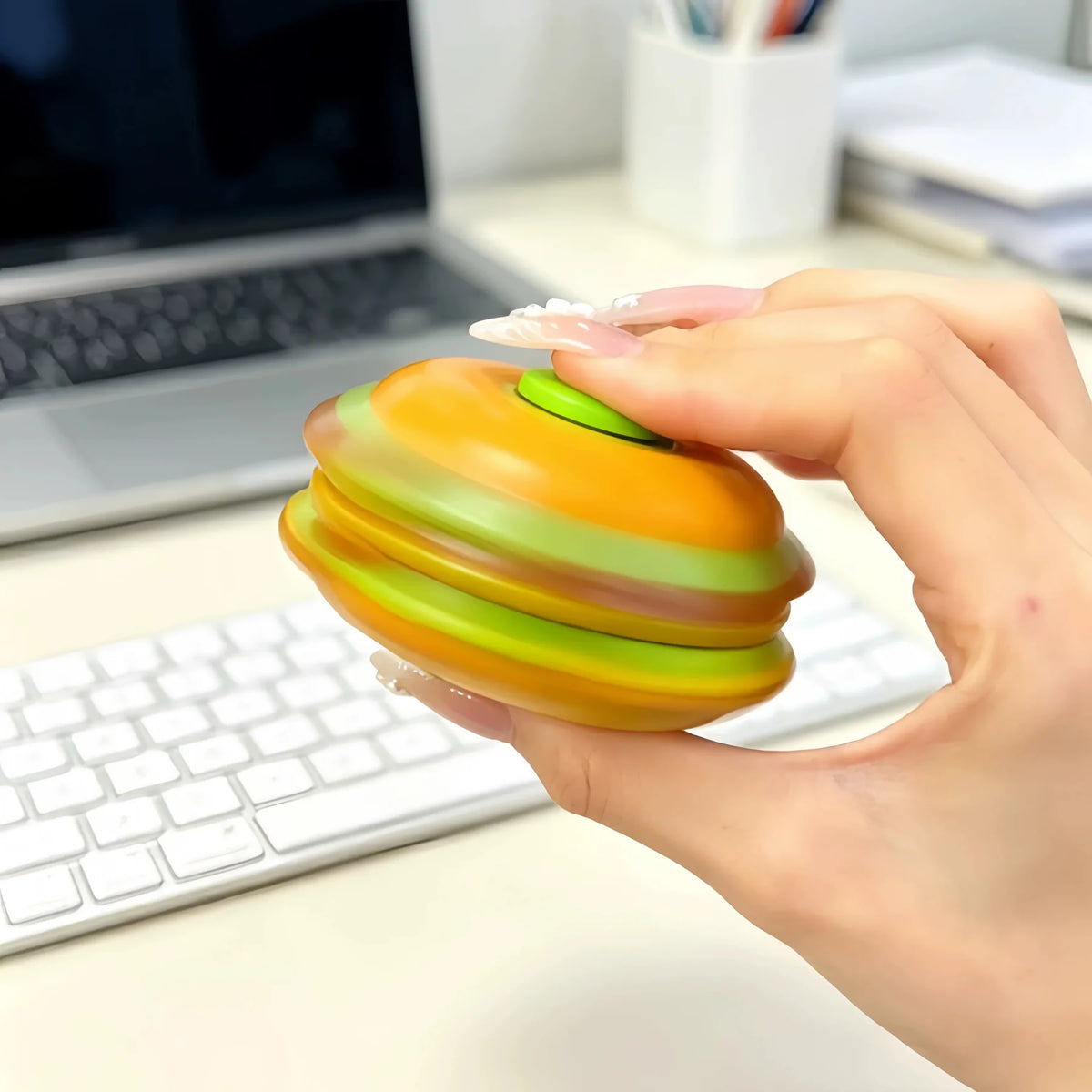 3D Hamburger Fidget Spinner