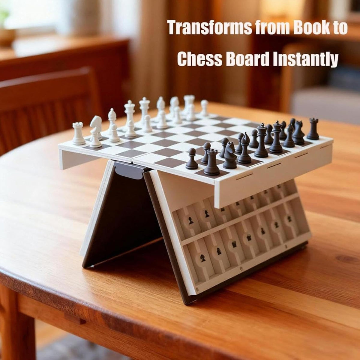Folding Book-Style Travel Chess Set